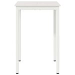 vidaXL Barový stôl Biela 110 x 55 x 105 cm Masívne borovicové drevo – Obrázok 5