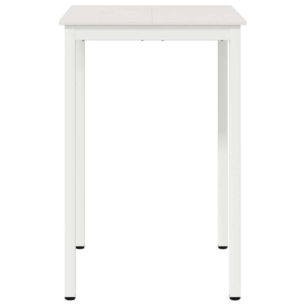 vidaXL Barový stôl Biela 110 x 55 x 105 cm Masívne borovicové drevo – Obrázok 5
