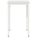 vidaXL Barový stôl Biela 110 x 55 x 105 cm Masívne borovicové drevo – Obrázok 6