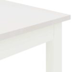vidaXL Barový stôl Biela 110 x 55 x 105 cm Masívne borovicové drevo – Obrázok 7