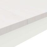 vidaXL Barový stôl Biela 110 x 55 x 105 cm Masívne borovicové drevo – Obrázok 8