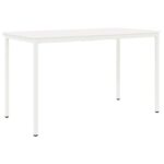 vidaXL Barový stôl Biela 110 x 55 x 105 cm Masívne borovicové drevo – Obrázok 2