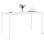 vidaXL Barový stôl Biela 110 x 55 x 105 cm Masívne borovicové drevo – Obrázok 3