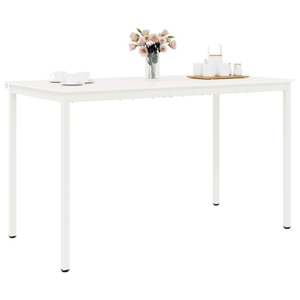 vidaXL Barový stôl Biela 110 x 55 x 105 cm Masívne borovicové drevo – Obrázok 3