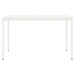 vidaXL Barový stôl Biela 110 x 55 x 105 cm Masívne borovicové drevo – Obrázok 5