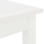 vidaXL Barový stôl Biela 110 x 55 x 105 cm Masívne borovicové drevo – Obrázok 7