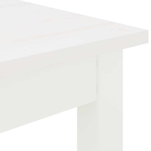 vidaXL Barový stôl Biela 110 x 55 x 105 cm Masívne borovicové drevo – Obrázok 7