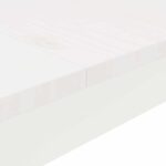 vidaXL Barový stôl Biela 110 x 55 x 105 cm Masívne borovicové drevo – Obrázok 11