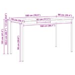 vidaXL Barový stôl Biela 110 x 55 x 105 cm Masívne borovicové drevo – Obrázok 9