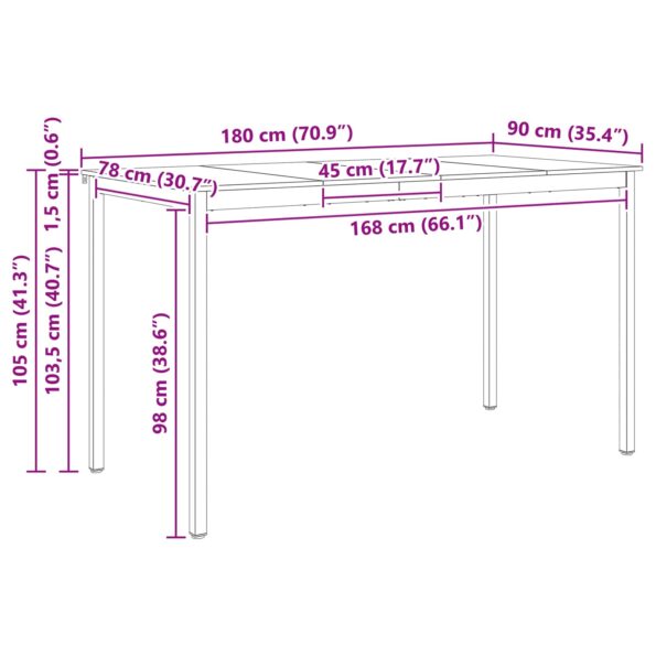 vidaXL Barový stôl Biela 110 x 55 x 105 cm Masívne borovicové drevo – Obrázok 9