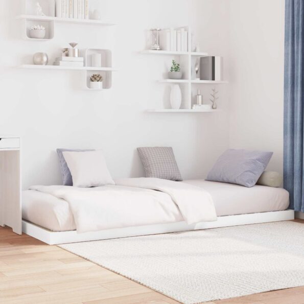 vidaXL Posteľový rám Biela 75 x 190 cm Kompozitné drevo – Obrázok 3