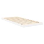 vidaXL Posteľový rám Biela 75 x 190 cm Kompozitné drevo – Obrázok 8