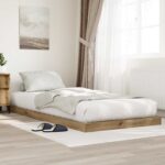 vidaXL Posteľový rám Remeselný dub 75 x 190 cm Kompozitné drevo