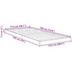 vidaXL Posteľový rám Remeselný dub 75 x 190 cm Kompozitné drevo – Obrázok 10