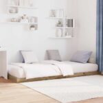 vidaXL Posteľový rám Remeselný dub 75 x 190 cm Kompozitné drevo – Obrázok 3