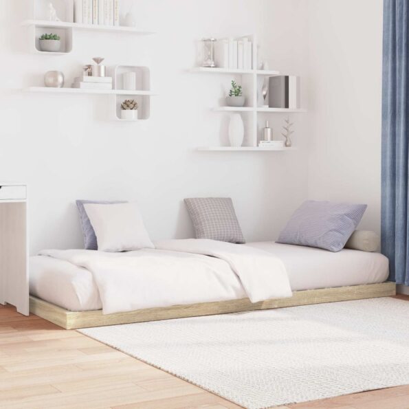 vidaXL Posteľový rám Sonoma 90 x 190 cm Kompozitné drevo – Obrázok 3