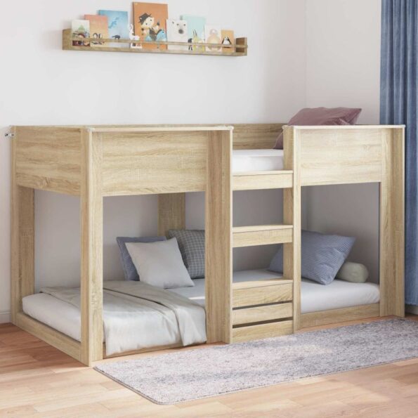 vidaXL Posteľový rám Sonoma 90 x 190 cm Kompozitné drevo – Obrázok 4
