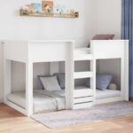 vidaXL Posteľový rám Biela 80 x 200 cm Kompozitné drevo – Obrázok 4