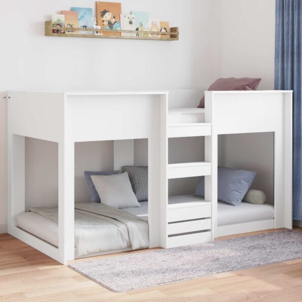 vidaXL Posteľový rám Biela 80 x 200 cm Kompozitné drevo – Obrázok 4