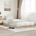 vidaXL Posteľový rám Sonoma 75 x 190 cm Kompozitné drevo