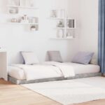 vidaXL Posteľový rám Betónová šedá 80 x 200 cm Kompozitné drevo – Obrázok 3