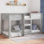 vidaXL Posteľový rám Betónová šedá 80 x 200 cm Kompozitné drevo – Obrázok 4