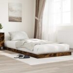 vidaXL Posteľový rám Dymová dub 80 x 200 cm Kompozitné drevo