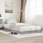 vidaXL Posteľový rám Sivý Sonoma 80 x 200 cm Kompozitné drevo