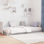 vidaXL Posteľový rám Sivý Sonoma 80 x 200 cm Kompozitné drevo – Obrázok 3