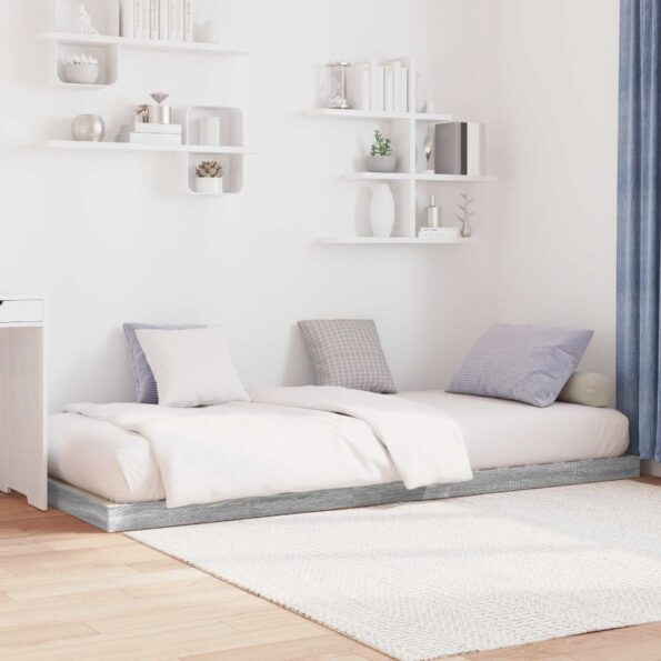 vidaXL Posteľový rám Sivý Sonoma 80 x 200 cm Kompozitné drevo – Obrázok 3