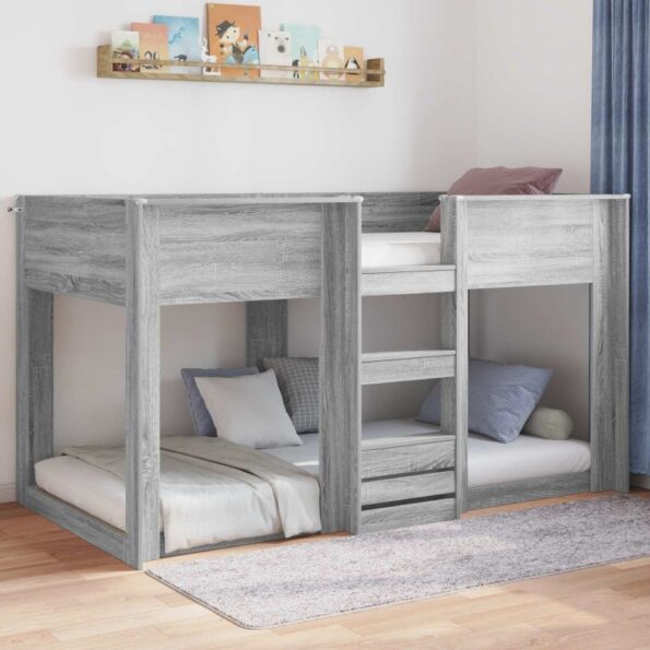 vidaXL Posteľový rám Sivý Sonoma 80 x 200 cm Kompozitné drevo – Obrázok 4