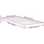 vidaXL Posteľový rám Staré drevo 80 x 200 cm Kompozitné drevo – Obrázok 10