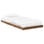 vidaXL Posteľový rám Staré drevo 80 x 200 cm Kompozitné drevo – Obrázok 2