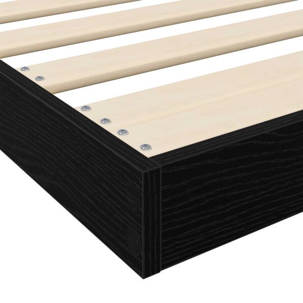vidaXL Posteľový rám Čierny dub 90 x 200 cm Kompozitné drevo – Obrázok 9