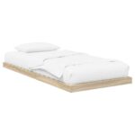vidaXL Posteľový rám Sonoma dub 90 x 200 cm Kompozitné drevo – Obrázok 2