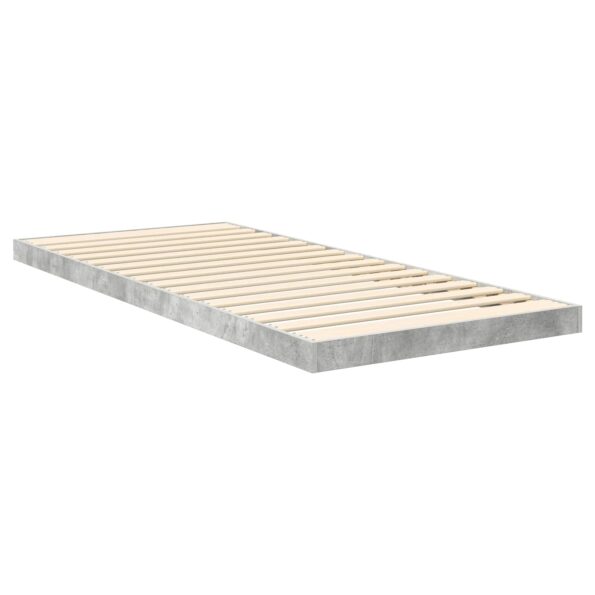 vidaXL Posteľový rám Betónová šedá 90 x 200 cm Kompozitné drevo – Obrázok 5