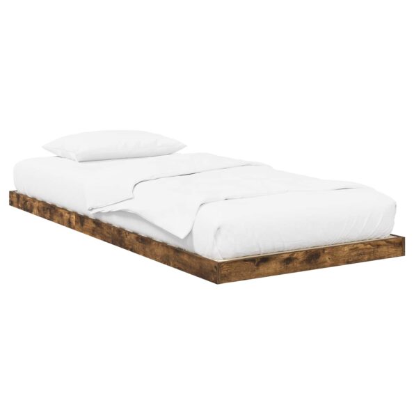 vidaXL Posteľový rám Dymová dub 90 x 200 cm Kompozitné drevo – Obrázok 2