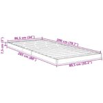 vidaXL Posteľový rám Sivý Sonoma 90 x 200 cm Kompozitné drevo – Obrázok 10