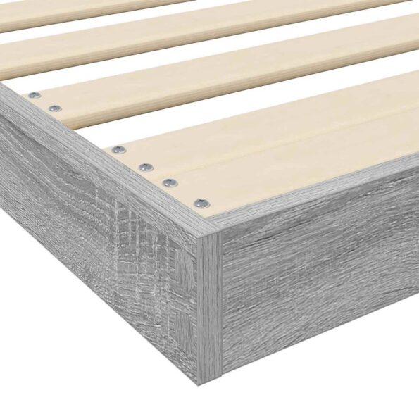 vidaXL Posteľový rám Sivý Sonoma 90 x 200 cm Kompozitné drevo – Obrázok 9