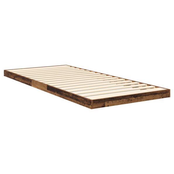 vidaXL Posteľový rám Staré drevo 90 x 200 cm Kompozitné drevo – Obrázok 8