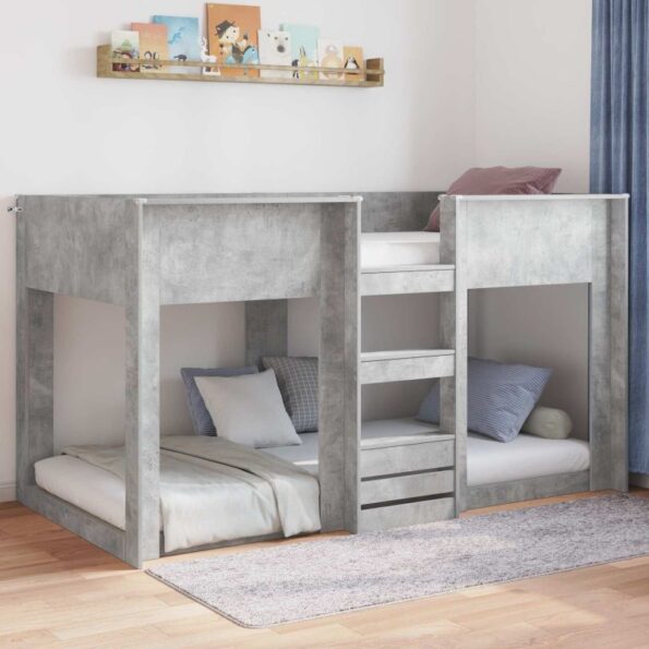 vidaXL Posteľový rám Betónová šedá 100 x 200 cm Kompozitné drevo – Obrázok 4