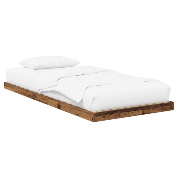 vidaXL Posteľový rám Staré drevo 100 x 200 cm Kompozitné drevo – Obrázok 2