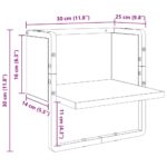vidaXL Stenná polica Remeselnícky dub 30 x 25 x 30 cm Kompozitné drevo – Obrázok 8