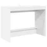 vidaXL Postelový stôl Biela 100 x 45 x 75 cm Kompozitné drevo