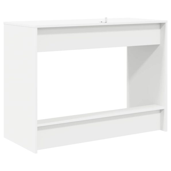 vidaXL Postelový stôl Biela 100 x 45 x 75 cm Kompozitné drevo – Obrázok 2