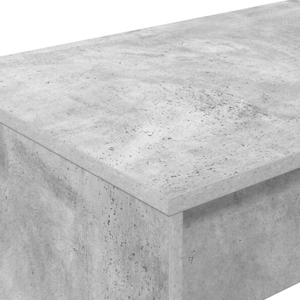 vidaXL Postelový stôl Betónová šedá 100 x 45 x 75 cm Kompozitné drevo – Obrázok 3