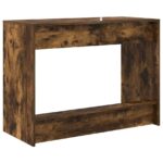 vidaXL Postelový stôl Dymová dub 100 x 45 x 75 cm Kompozitné drevo – Obrázok 2