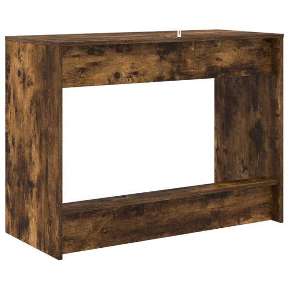 vidaXL Postelový stôl Dymová dub 100 x 45 x 75 cm Kompozitné drevo – Obrázok 2