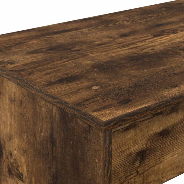 vidaXL Postelový stôl Dymová dub 100 x 45 x 75 cm Kompozitné drevo – Obrázok 3