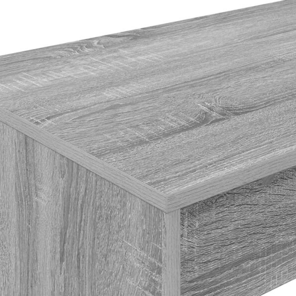 vidaXL Postelový stôl Sivý Sonoma 100 x 45 x 75 cm Kompozitné drevo – Obrázok 3